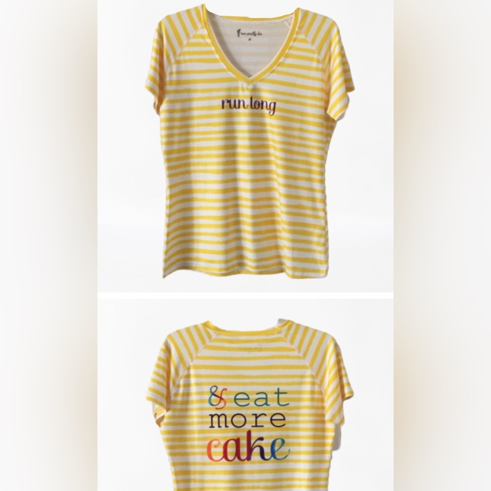RUN 🏃‍♀️ Long, Eat More 🍰 Cake Tech Tee